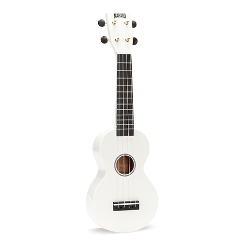Mahalo Rainbow Series Soprano Ukulele with Bag - White