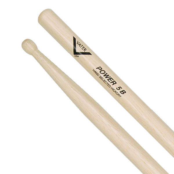 Power 5B Wood Tip Hickory Drumsticks