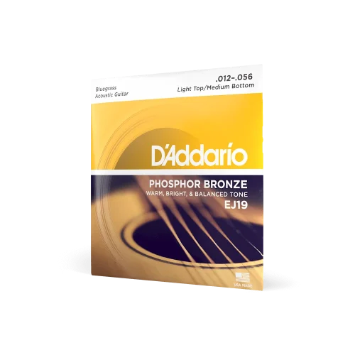 12-56 Light Top/Medium Bottom Bluegrass, Phosphor Bronze Acoustic Guitar Strings